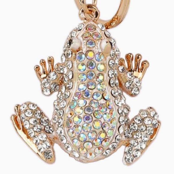 Frog Rhinestone Purse Charm - Picture 7 of 7